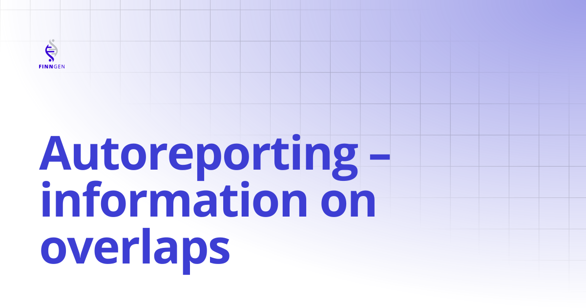 Autoreporting – information on overlaps | FinnGen Handbook