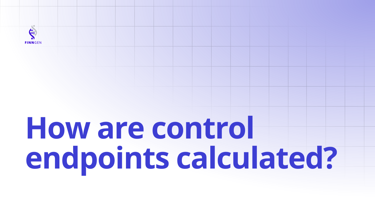 How are control endpoints calculated? | FinnGen Handbook