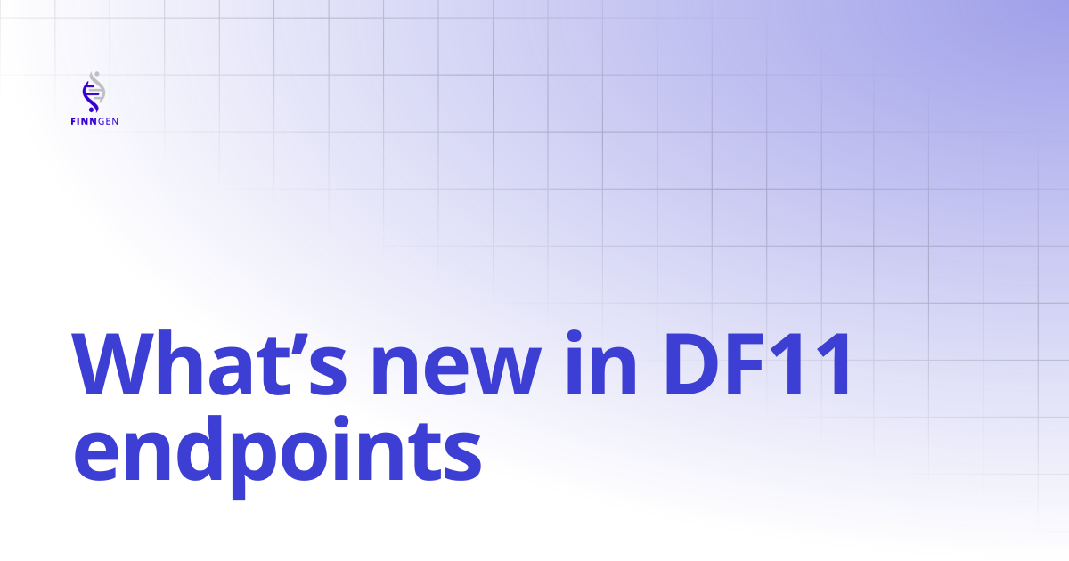 What’s new in DF11 endpoints | FinnGen Handbook