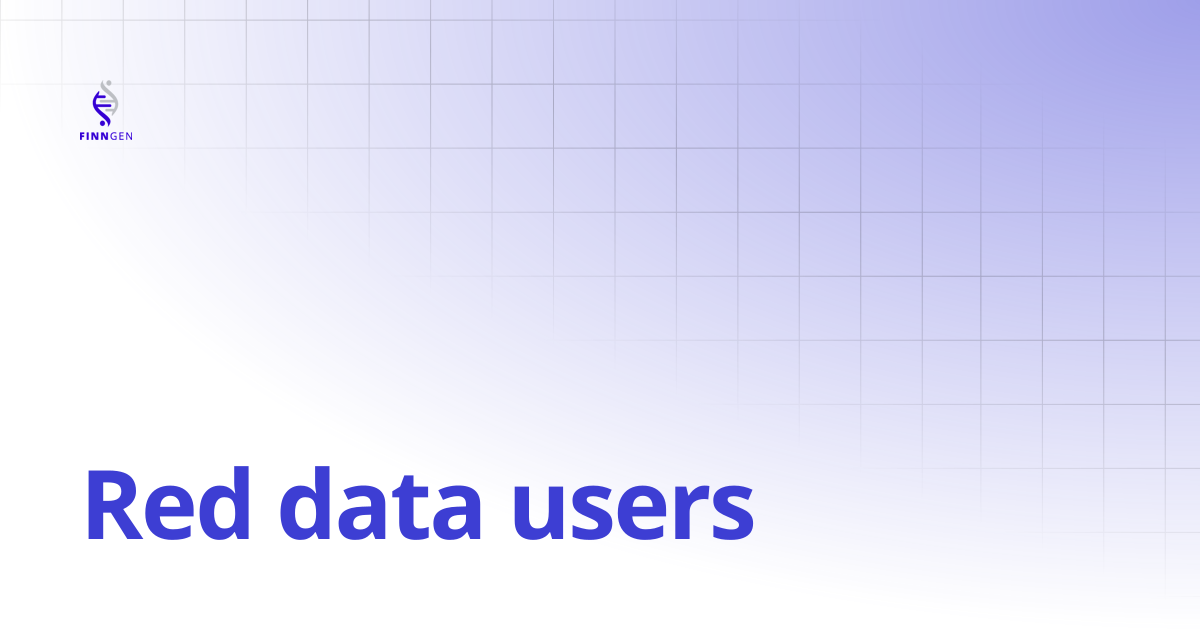 Red data users | FinnGen Handbook