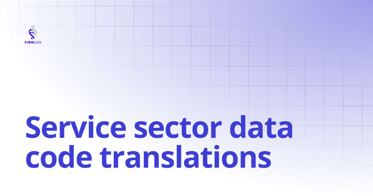 Service sector data code translations | FinnGen Handbook
